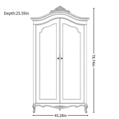 American-style Country Solid Wood Wardrobe