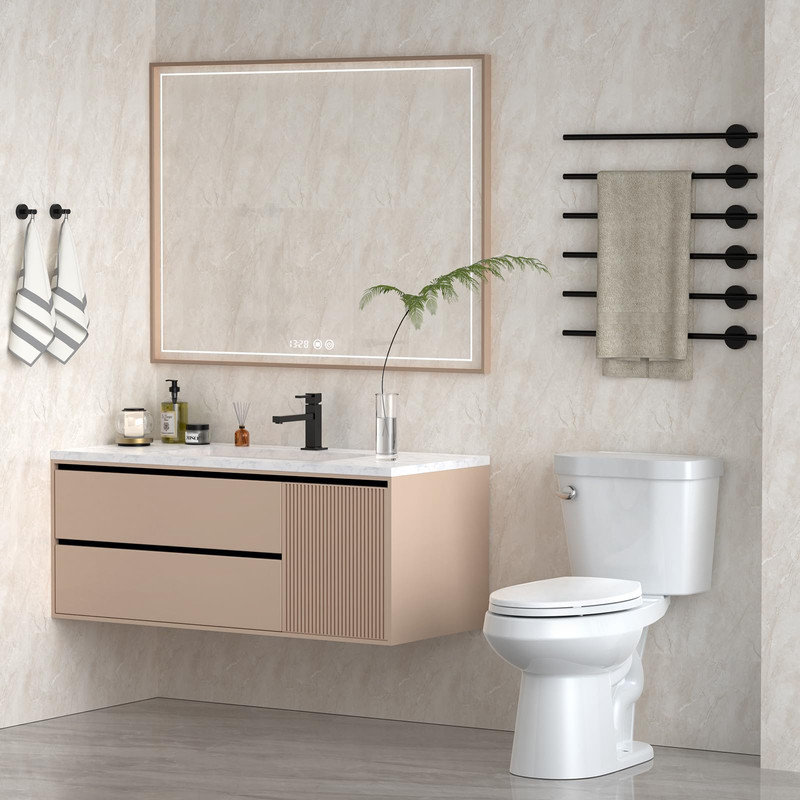 17" Comfort Height Toilet, Two-Piece Elongated Bowl, 1.28GPF Siphonic Flush, cUPC Certified White
