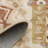 Area Rug 9' x 12' Washable Low Pile Geometric Printed Floor Cover Non Slip Distressed Indoor Throw Rug Foldable Soft Ultra Thin Farmhouse Carpet for Living Room Home Office, Beige-1640877451-1640877448