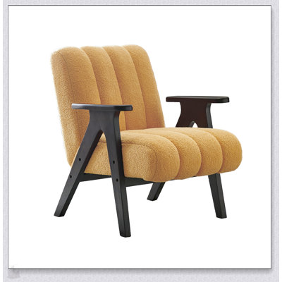 Modern Teddy Accent Chair With Wood Frame, Soft Fabric And Elegant Design For Comfortable Seating
