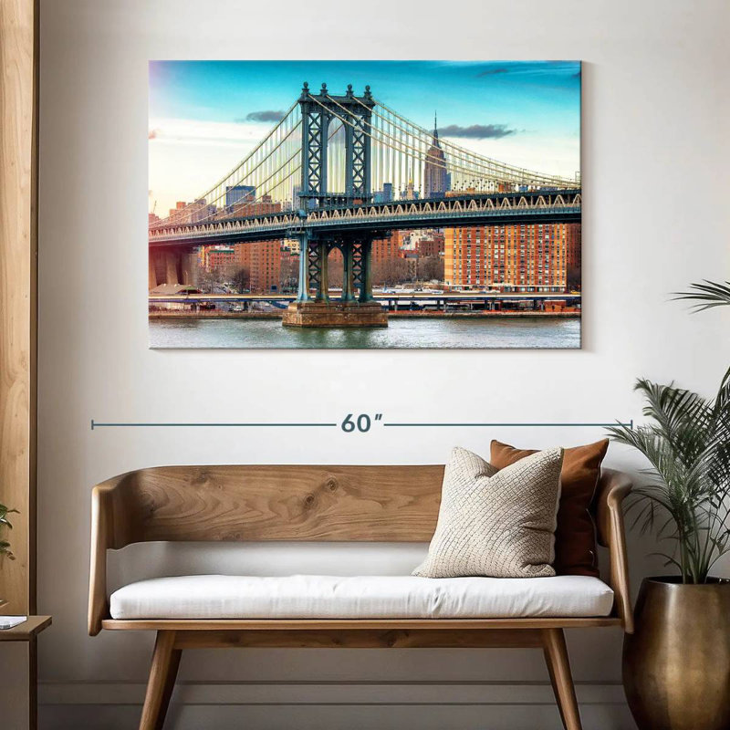 Lilie Manhattan Bridge, couleur, H 32 po x l 48 po