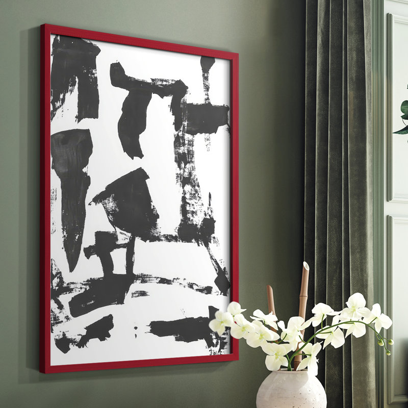 «Abstract Abstract», reproduction encadrée - prêt à accrocher, Rouge, H 29 po x l 23 po