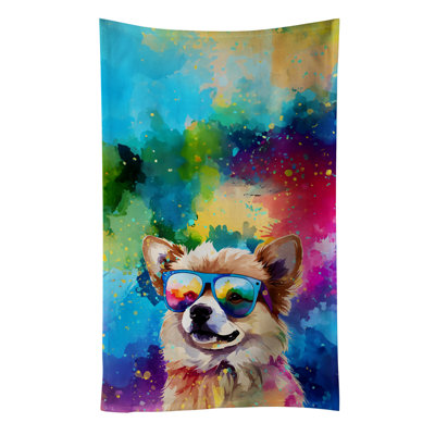 Pomeranian Hippie Dawg Kitchen Towel