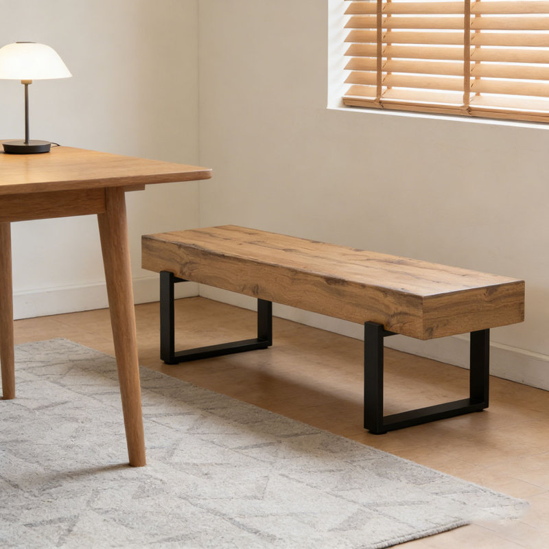 Banc de salle à manger 59 po, Bois naturel délavé