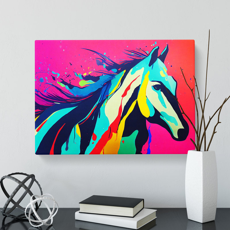 Horse Splash Vol.3 - Wrapped Canvas, 35cm H x 50cm W x 3cm D