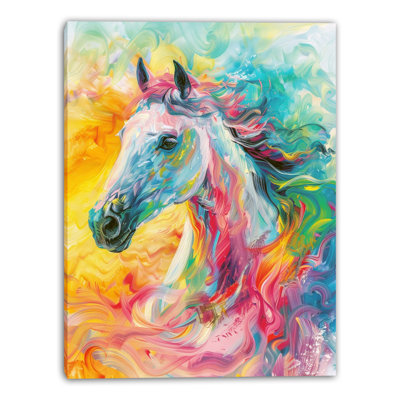 Radiant Mane Wrapped Canvas Wall Art