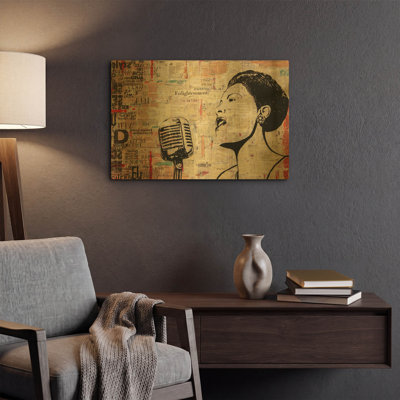 Tableau mural en métal doré « Lady Day Women » de DB Waterman, 61 x 41 cm