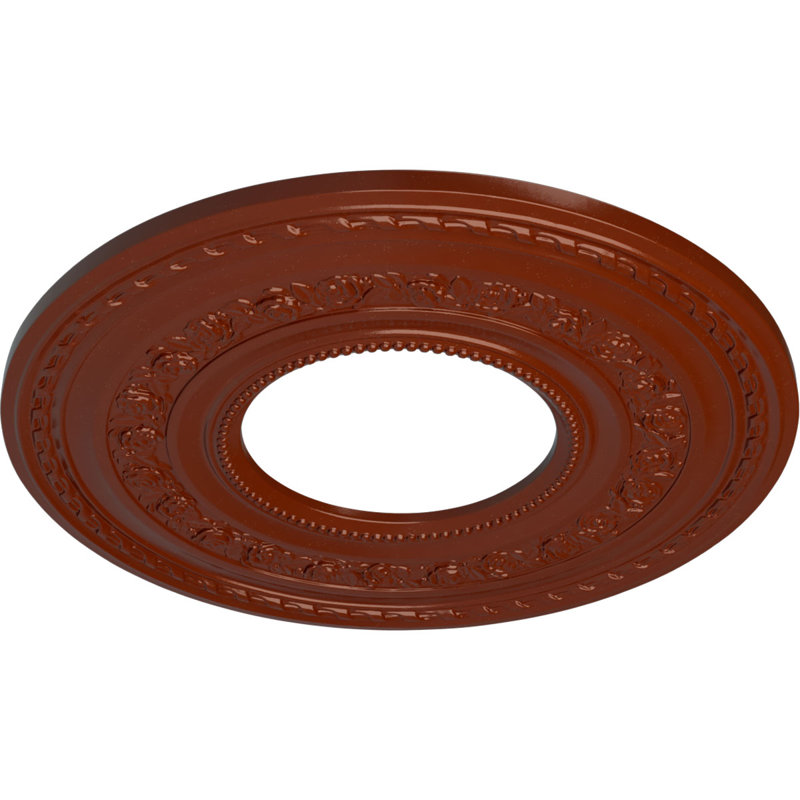 Endurathane Anthony Ceiling Medallion, 29 3/8"OD x 11 5/8"ID x 1 1/8"P (Fits Canopies up to 11 5/8"), Hand-Painted Firebrick Finish