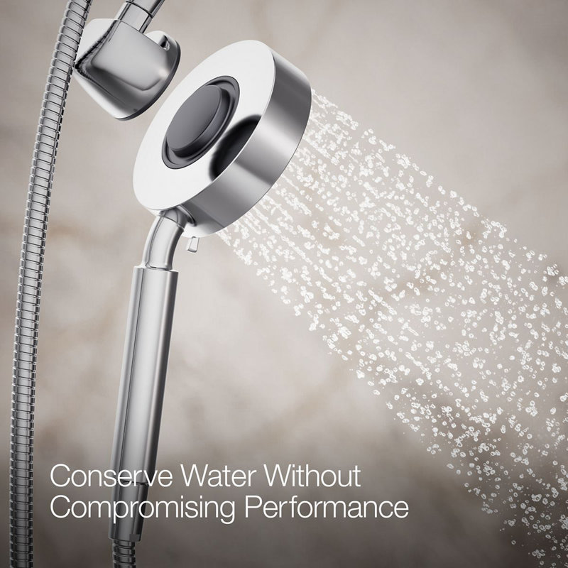 Kohler Purist® 2-In-1 Multifunction Shower Combo Kit, Showerhead and Handshower, Three Spray Settings, Polished Chrome