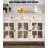 American Style Solid Wood & Glass Sideboard