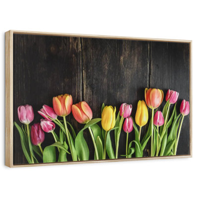 Tulipes sur bois
