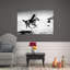 Galloping Mounted Archer Traditional Abstract Horse Landscape Winter Wall Art Print 1 Piece Wrapped Canvas Wall Art-1978993617