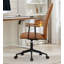 Chaise de bureau pivotante en similicuir avec accoudoirs-2075123046
