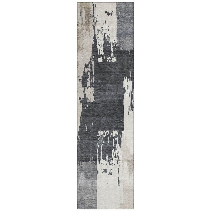Machine Washable Indoor/Outdoor Skiljo ACN2347 Abstract Rug, Runner 2'3" x 7'6"