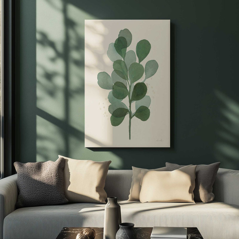 «Green Leaf Impressions I», toile tendue, H 18 po x l 12 po