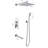 10" Rain Shower Head Wall Mount , Brushed Nickel, Robust Brass & Stainless Steel, Refreshing Massage, Bathroom Article Mounted , Enjoyable Shower, Element-121077161