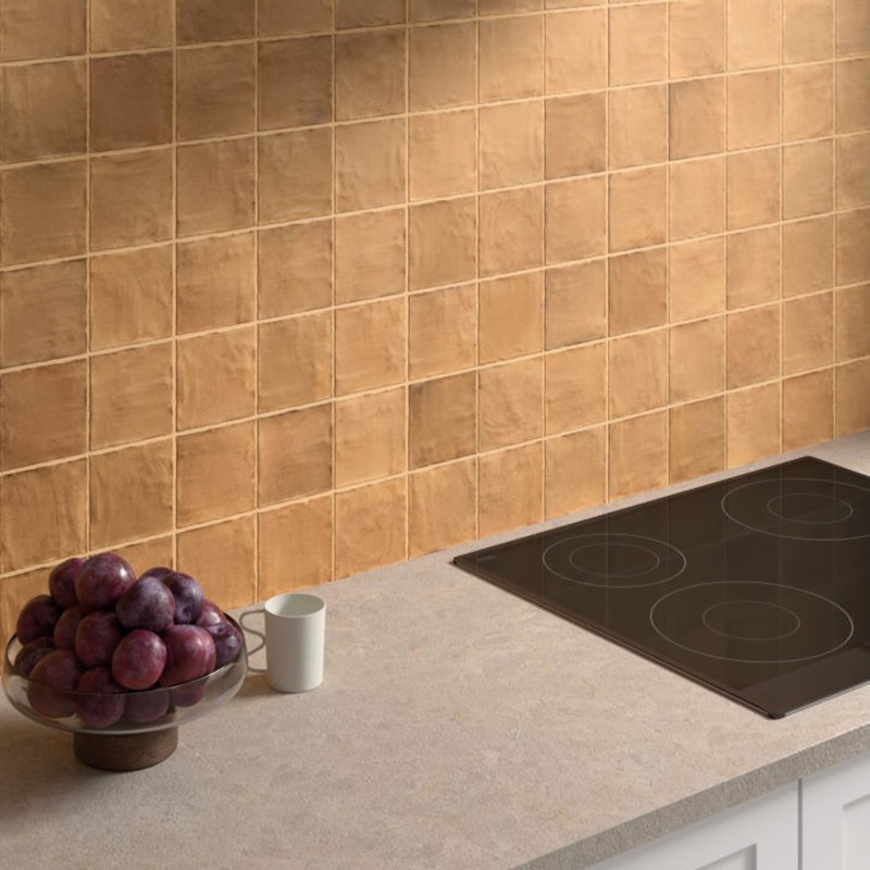 Sabbia Zellige | 4"x4" Ceramic Zellige Wall Tile, Terracotta