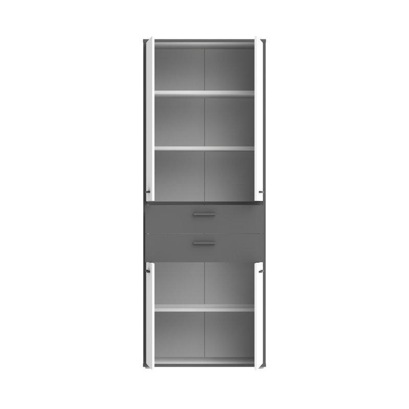 Bibeau 4 Door Manufactured Wood Wardrobe