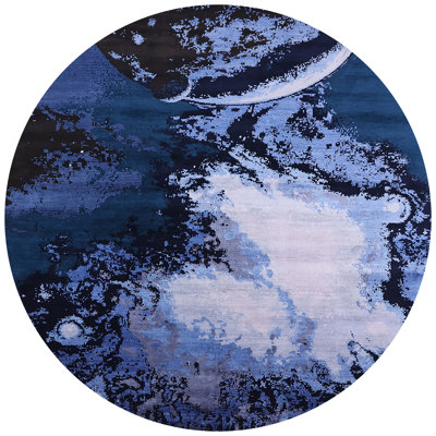 Tapis abstrait bleu