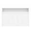 Twin Size Murphy Bed with Shelves, Metal Wall Bed with Foldable and Space-saving Design, White
