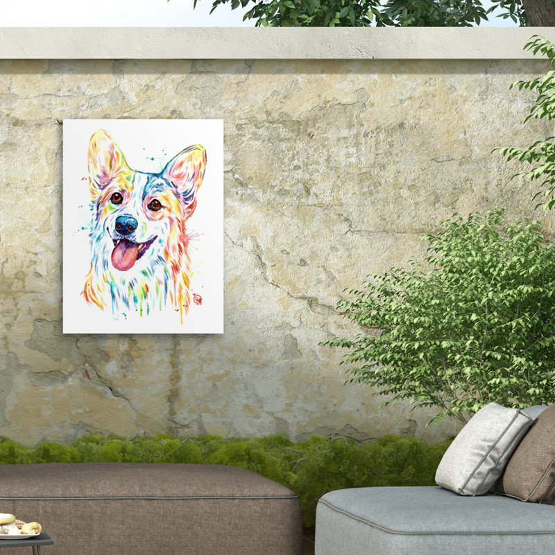Toile d'extérieur Lisa Whitehouse Corgi, H 14 po x l 19 po