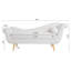 Chaise longue avec accoudoirs à volutes