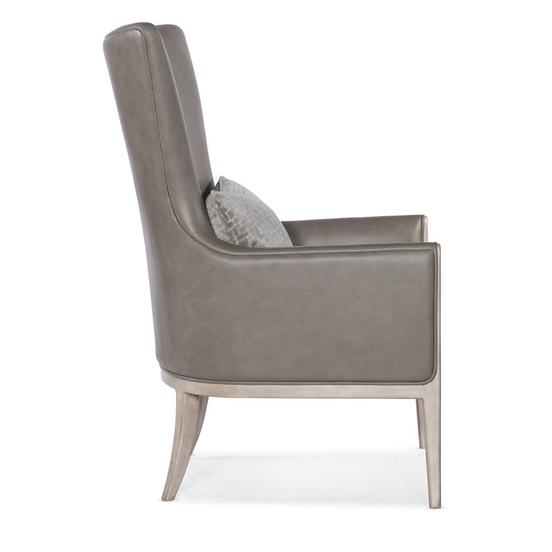 Kyndall Club Chair With Accent Pillow, Gray