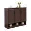 Rangement pour chaussures en aluminium brun noisette