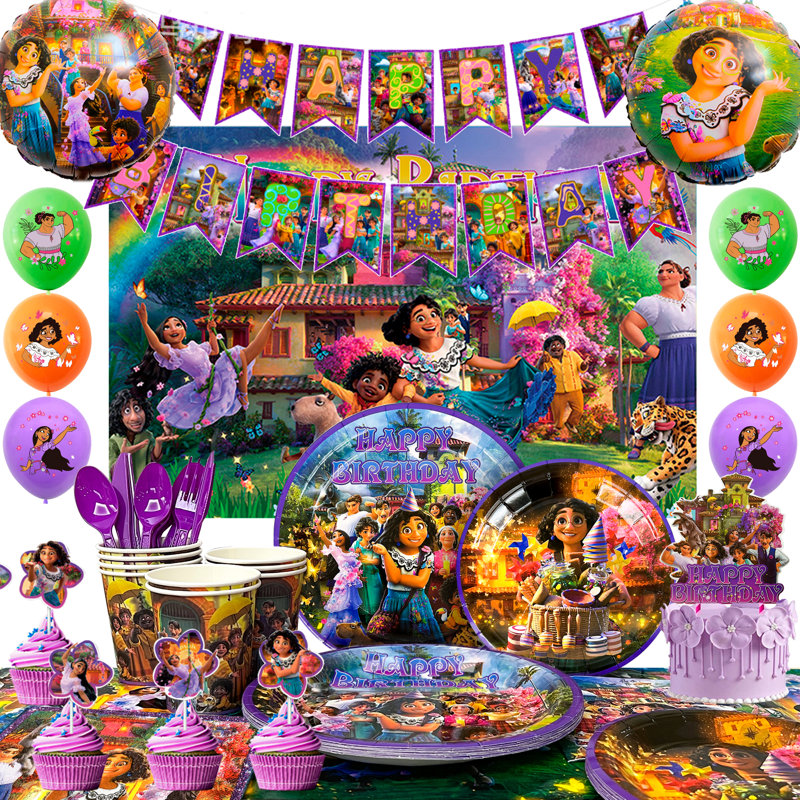 Ensemble de décorations de fête d'anniversaire Encanto, 114 pièces Encanto
