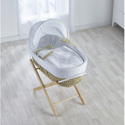Moses Basket With Stand with Bedding with Mattress