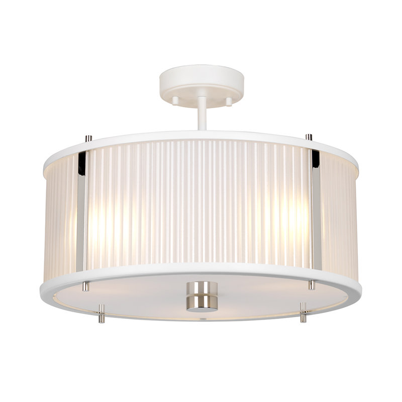Morada 3 - Light Drum Pendant, White