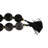 Decorative Glass Beads with Metal Accent and Leather Tassel for Home Decor - Elegant Garland for Table, Shelf, and Living Room Decoration - Black & Gold-1626624011