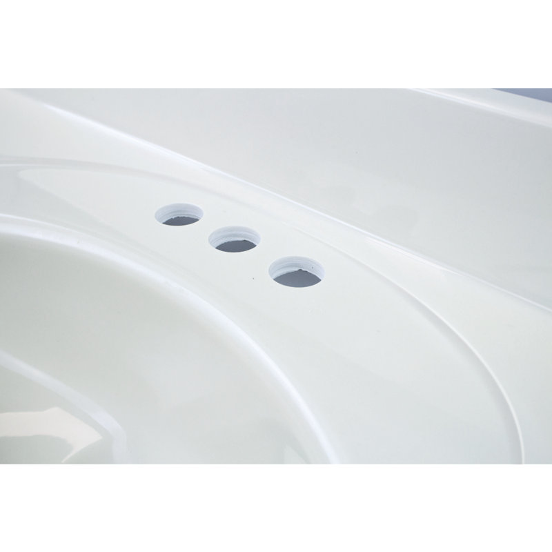 Dessus de salle de bain simple 49 po meuble-lavabo, Blanc cassé