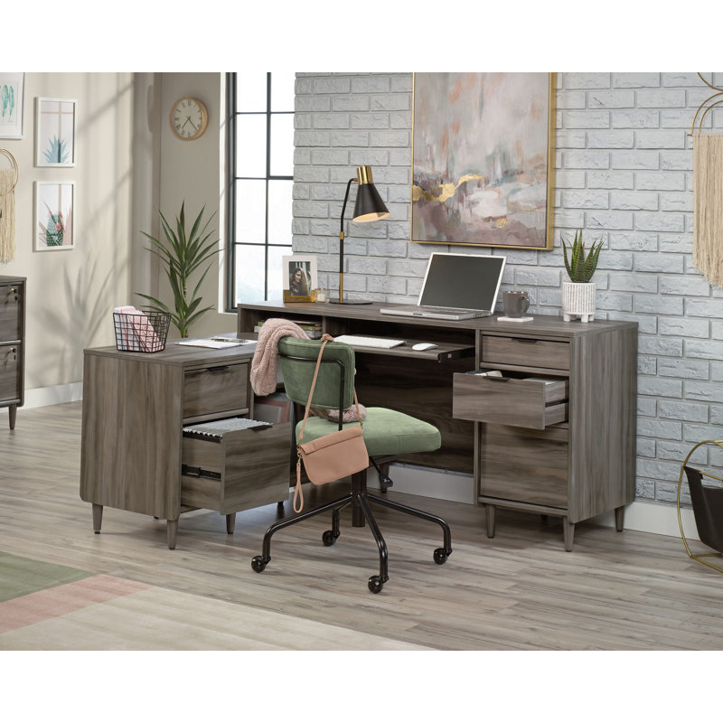 Bureau d'écriture rectangulaire l 59,055 po Jivon, Gris