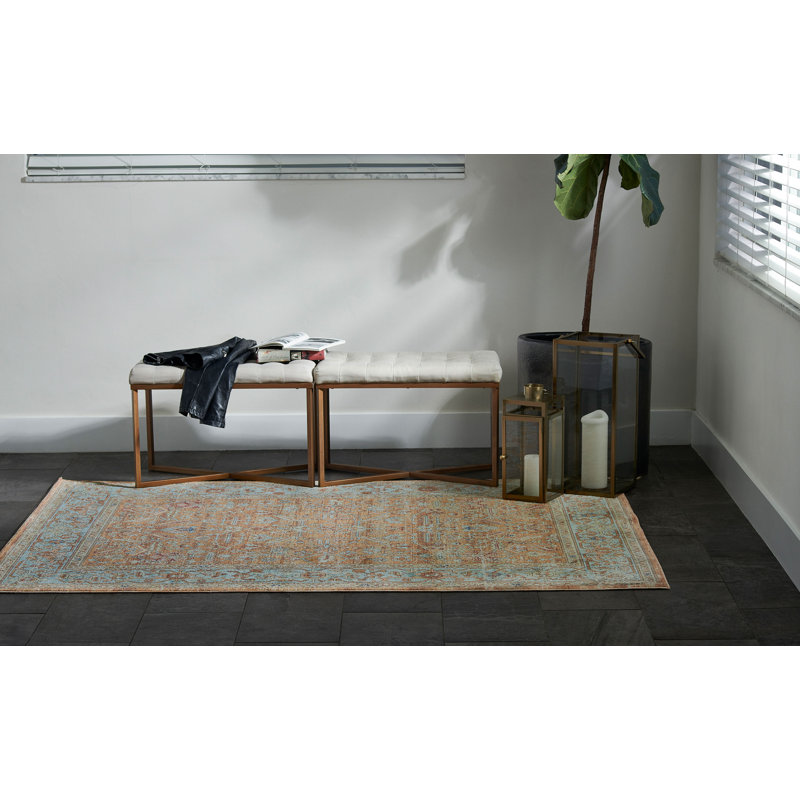 Tapis orange Kaster, Rectangle 5 pi 3 po x 7 pi 3 po