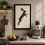 Leaping Hare Minimalist 1 Piece Wrapped Canvas Wall Art-2043277184-2043277190