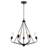 26" 5-Light Modern Farmhouse Chandelier for Dining Room, Kitchen or Foyer, Adjustable Height, Open Design + Black Finish