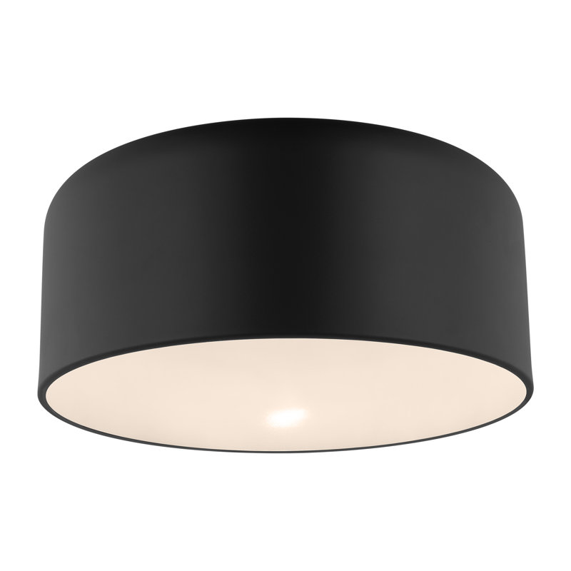  Plafonnier encastré à 1 lumière de 10,75 po, Noir minuit, H 7,75 po x l 15,75 po x P 15,75 po