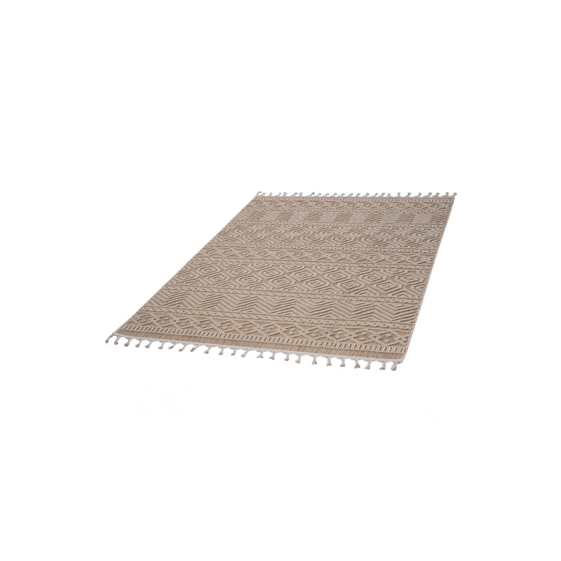 Collection 5X7 Geometric Indoor/Outdoor Area Rug, Mocha, Rectangle 5'3" x 7'6"