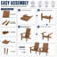 Ensemble de 2 chaises modernes modernes Adirondack-920360641