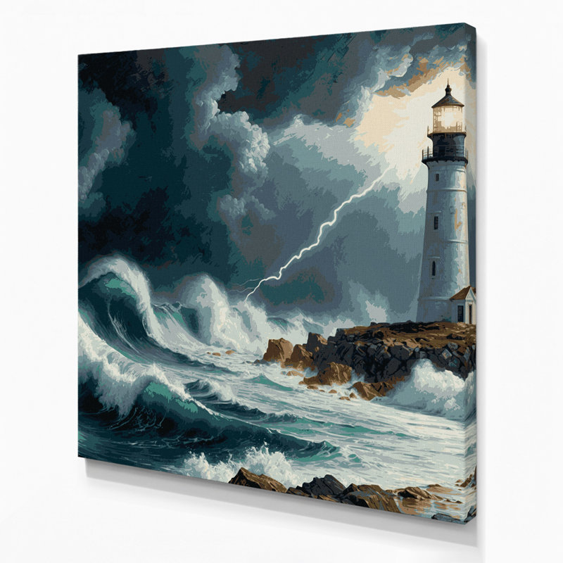 Art mural sur toile Sci Fi Coastal, H 12 po x l 12 po