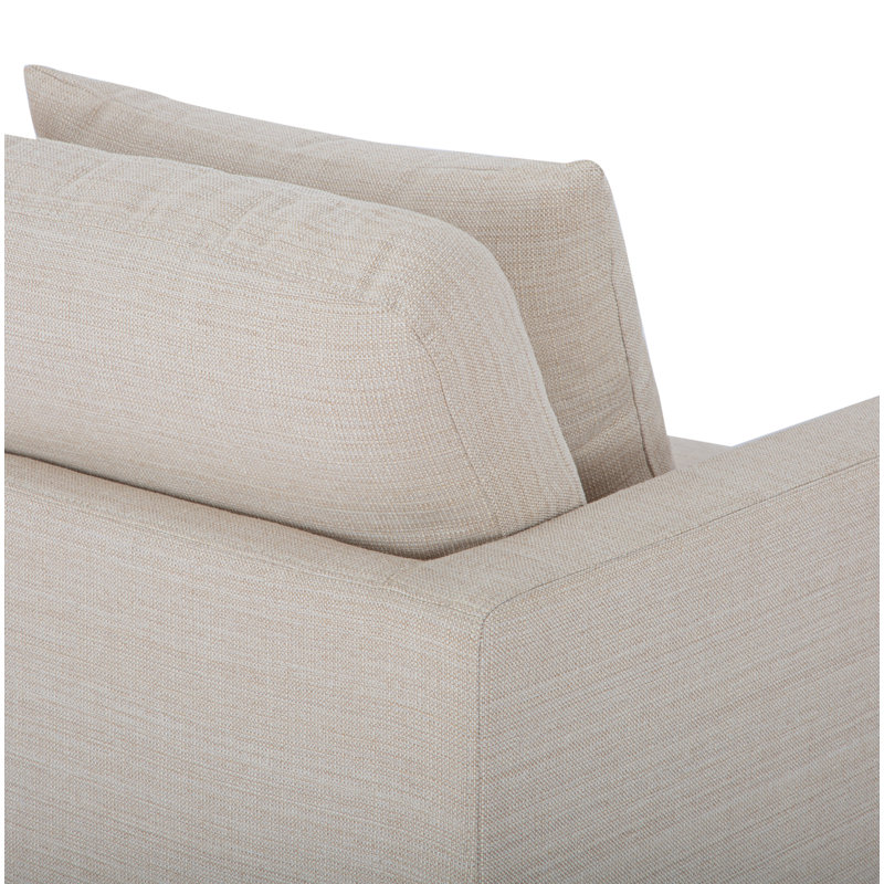 Fauteuil Kenji, Tissu performance natté crème