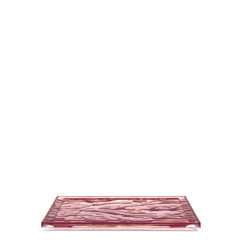 Dune Plastic / Acrylic Tray, 18.11" x 12.6", Pink
