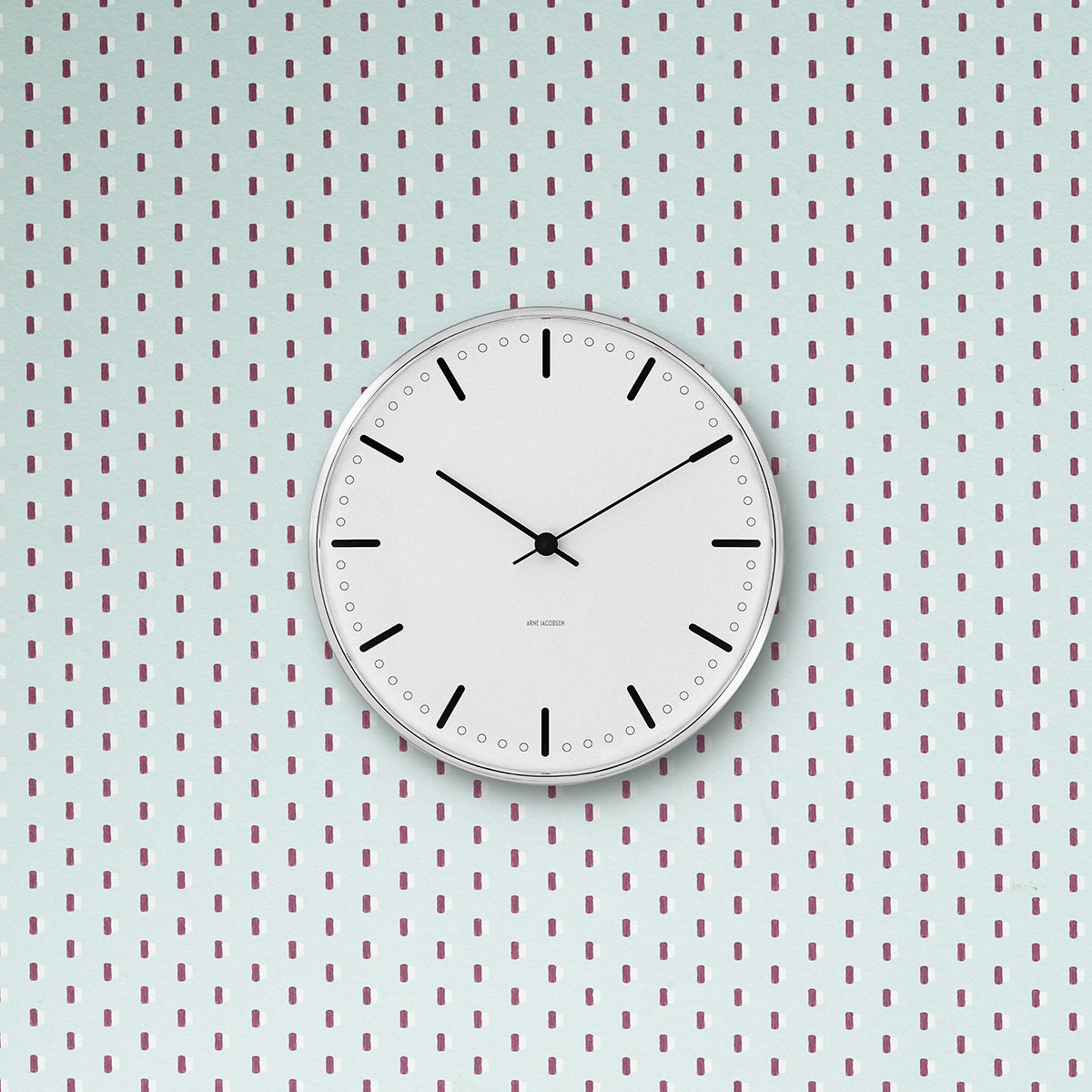 City Hall Metal Wall Clock, Small