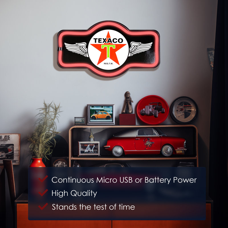 Texaco 9.5'' Transportation Themed Marquee Sign