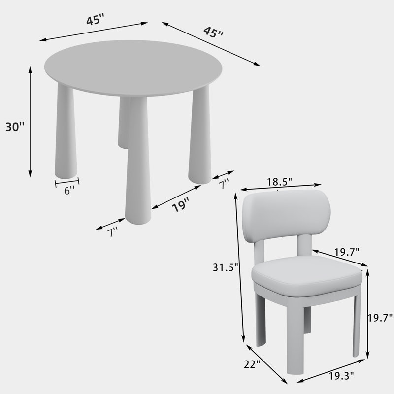 Ensemble de table de salle à manger 5 pièces Clontarf