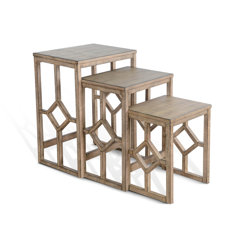 Ensemble de tables basses 3 pièces Charay, Galet de plage