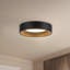 Nix 5-in Black dimmable LED Flush Mount-390602048