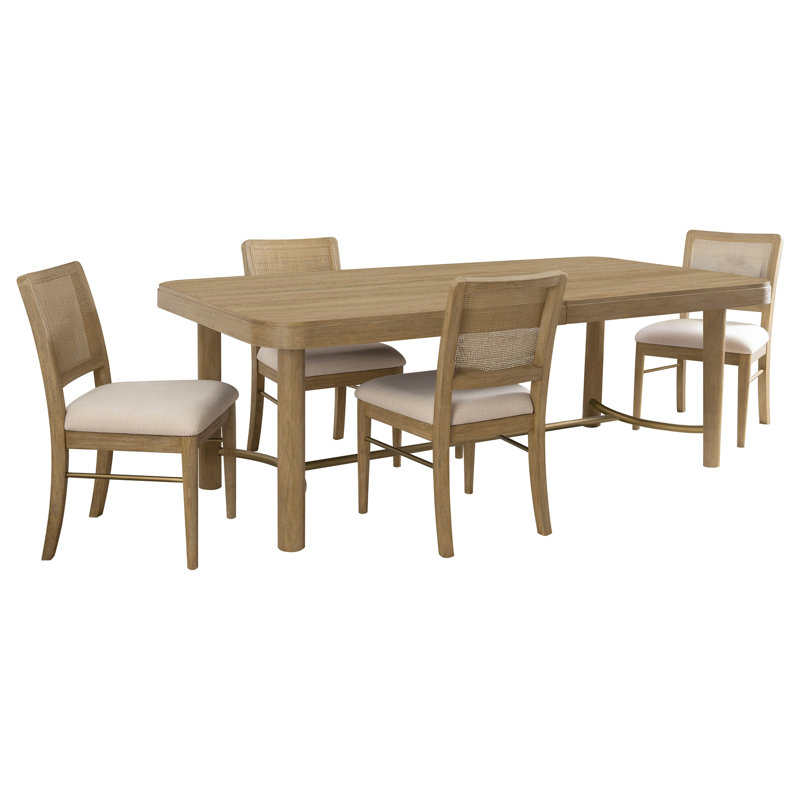Ensemble de table de salle à manger à rallonge 5 pièces Benson, 5 Pieces: Table, 4 Chairs