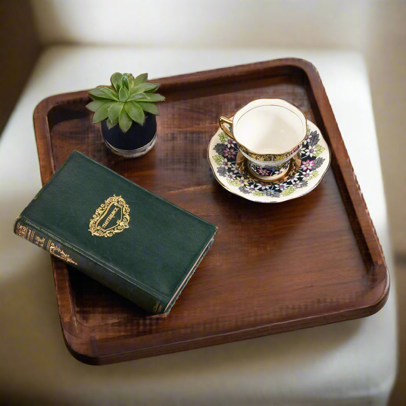 Kalmar Home 15" Square Serving Tray - Solid Bottom